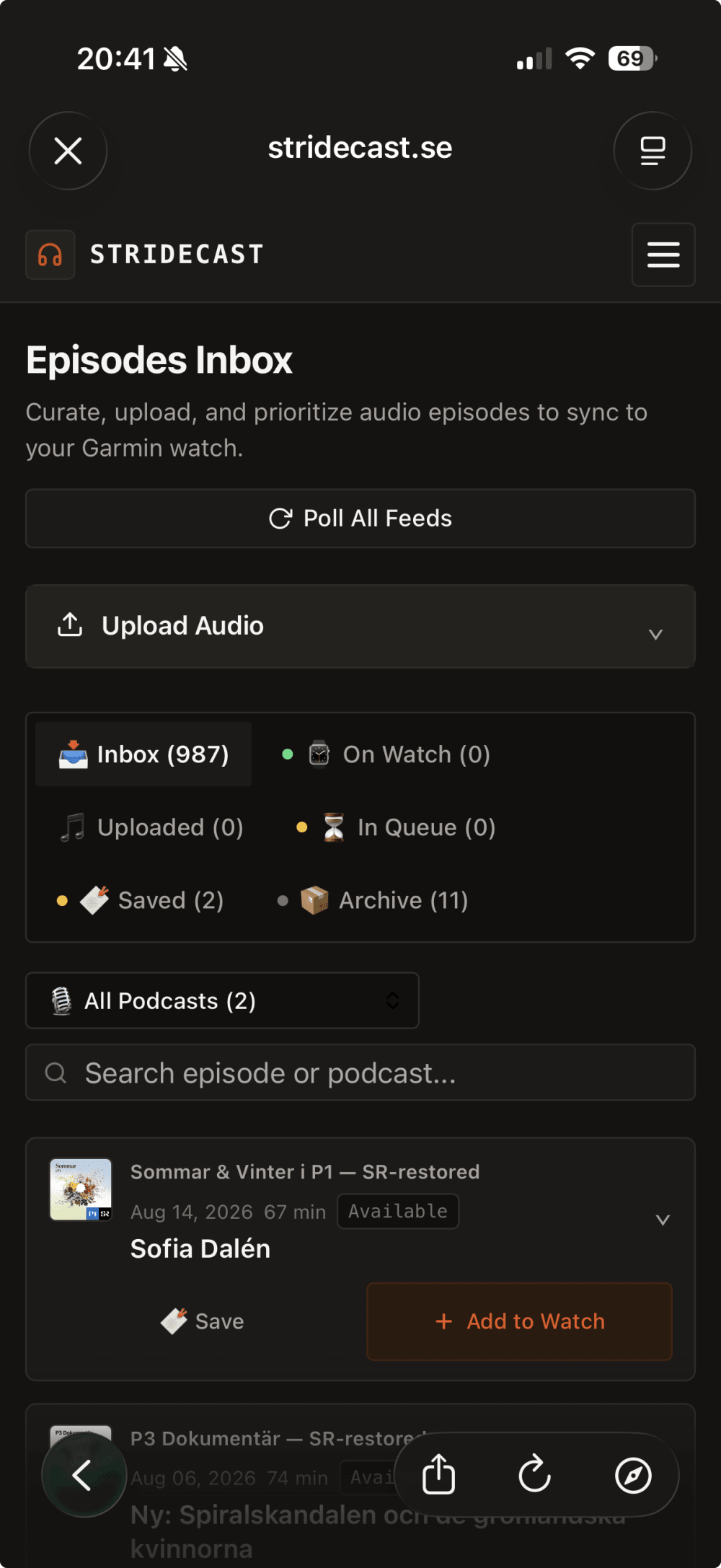 Garmin stridecast 3