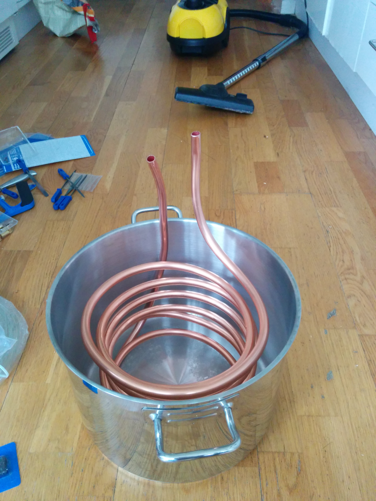 Image of finished spiral copper pipe